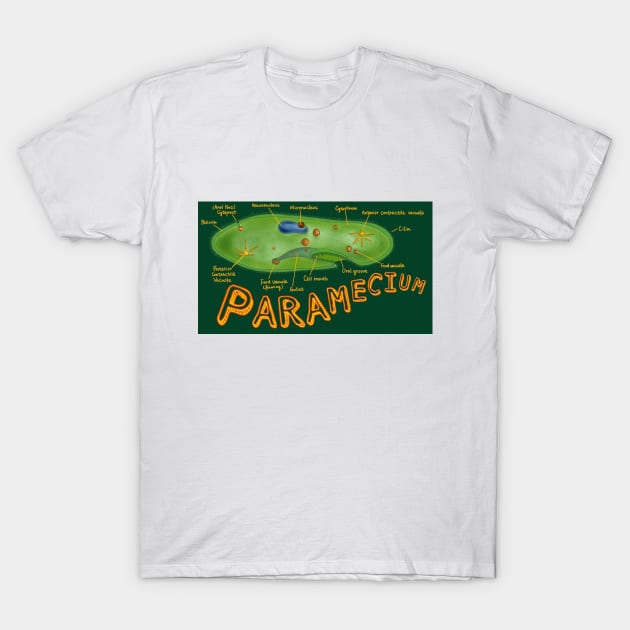 Paramecium-with structures labeled T-Shirt by aneworldwithjoy